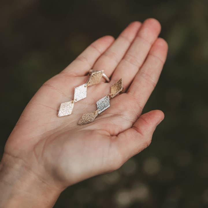 Studio Lowen - Wholesale Stud/Post Earrings - Senara Leather Earrings3