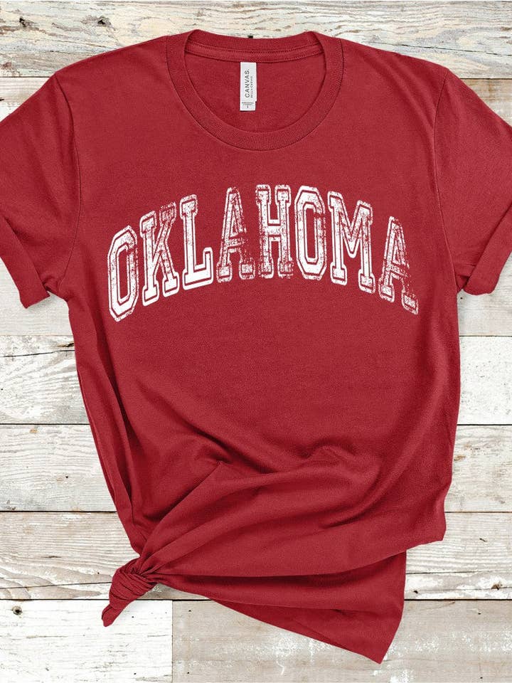 OKLAHOMA OLD SCHOOL T-SHIRT voor wholesale door American Threadz Apparel