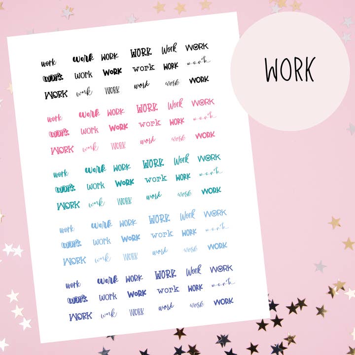 Autocollants Work Planner pour la vente par Small Biz Supplies