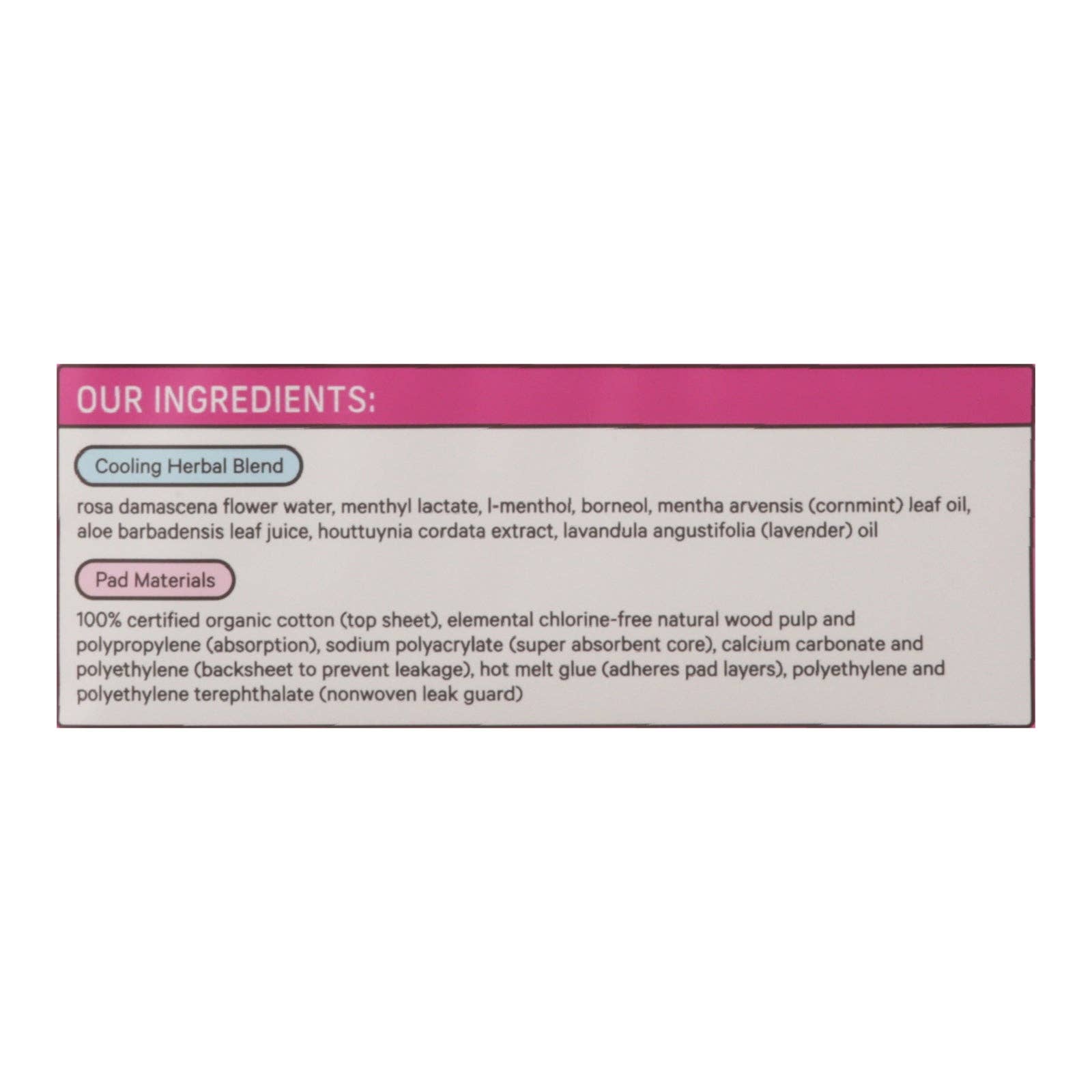 Everyday Supply Co - Wholesale Menstrual Pad/Liner - The Honey Pot - Menstraul Pads Reg Herbal - EA of 1-20 CT1