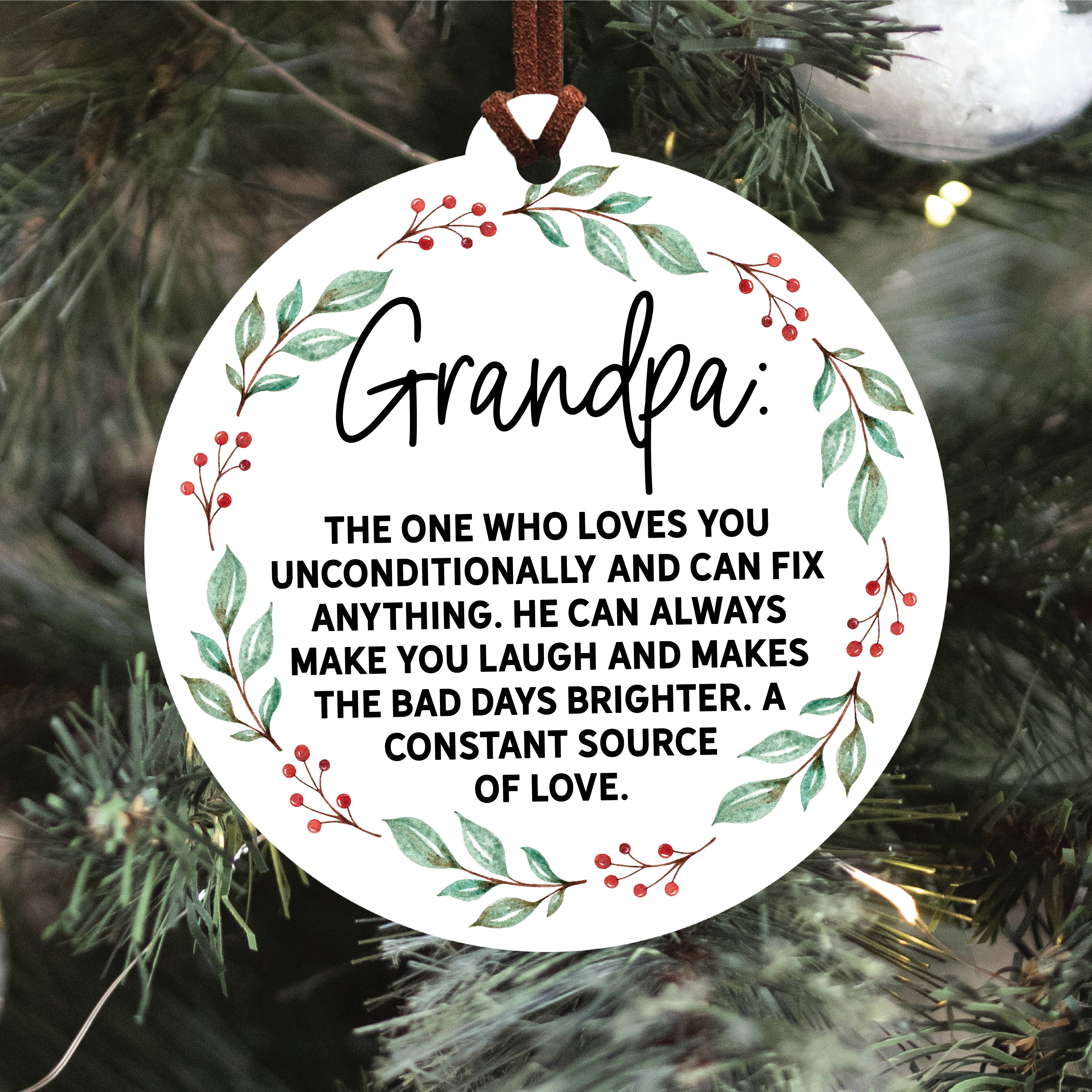 Knotty Design Co. - Wholesale Ornament - Grandpa Definition Christmas Ornament