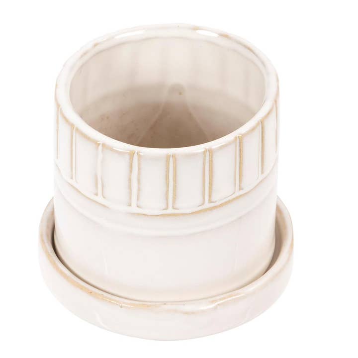 Truu Design - Wholesale Plant Pot - Truu Design Stylish Petra Ceramic Planter with Saucer6