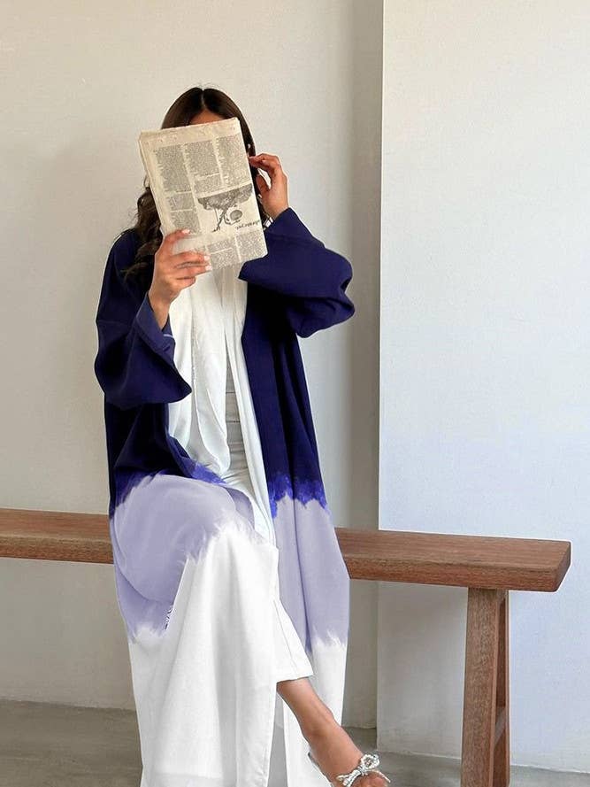 UNISHE - Wholesale Kimono - Women's - Summer Color Block Tie Dye Open Kimono ZK136912