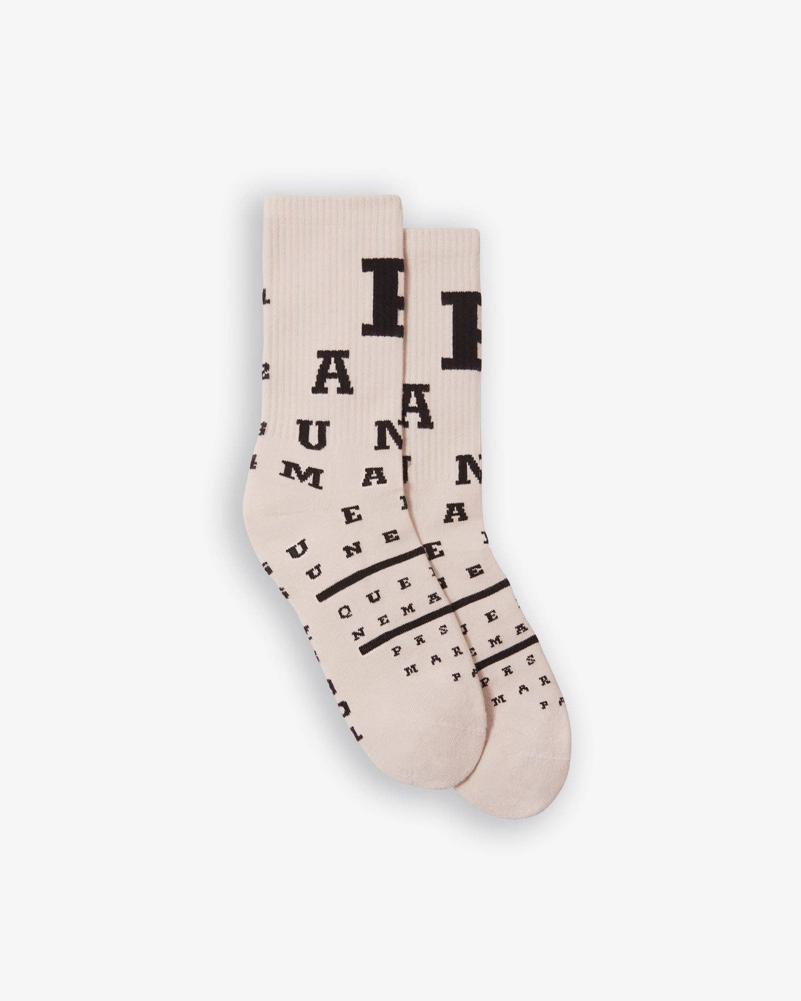 Pas Une Marque - Wholesale Socks - Unisex - Optique Socks (Beige / Black)