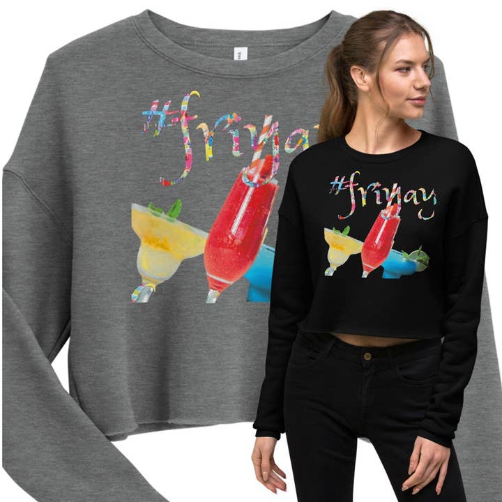 Moletom cortado para meninas. #friyay Croptop Active Wear, Street Wear para mulheres. Yo malvado. por atacado de WickedYo