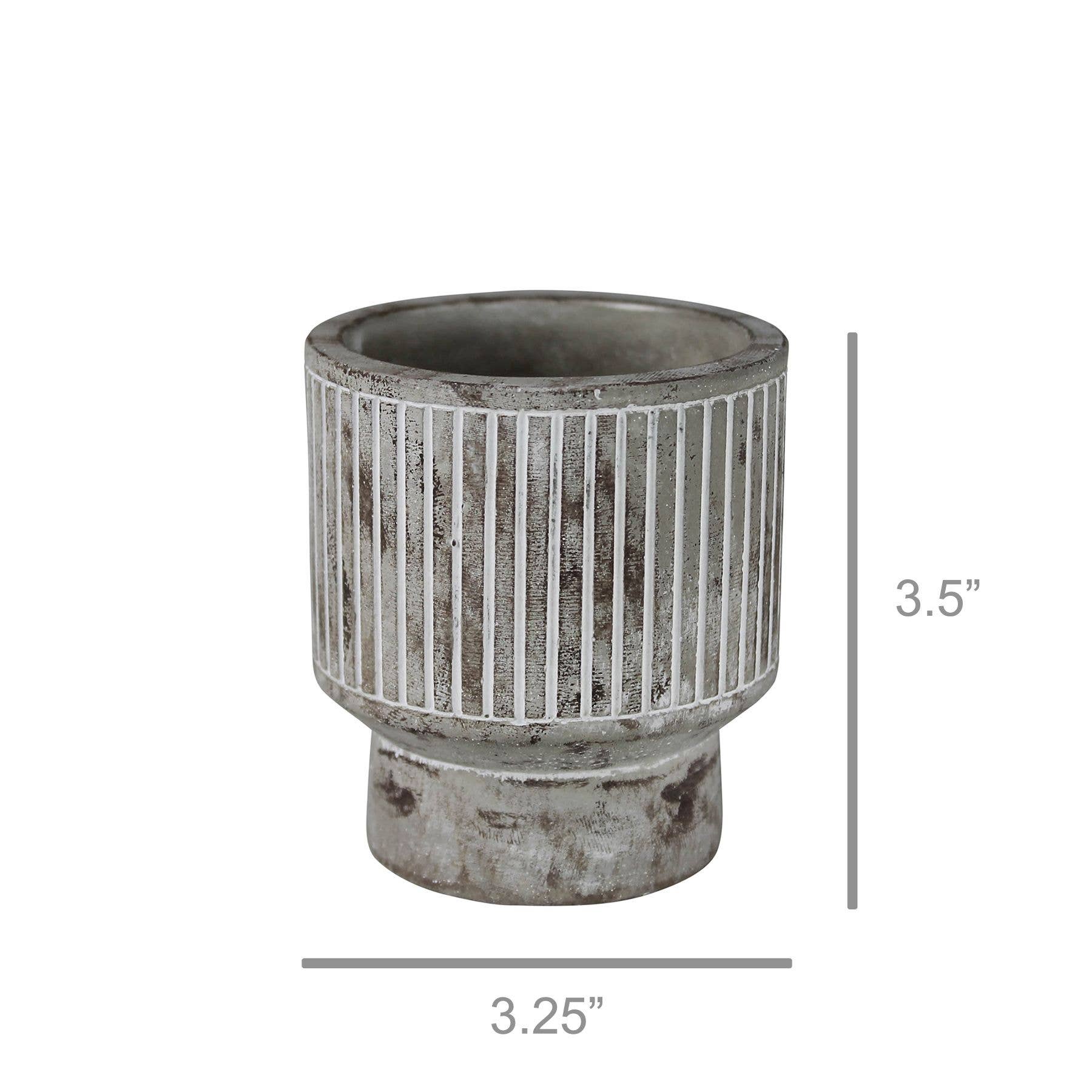 HomArt – wholesale Plant pot – Dover Footed Planter, Cement - Sm1