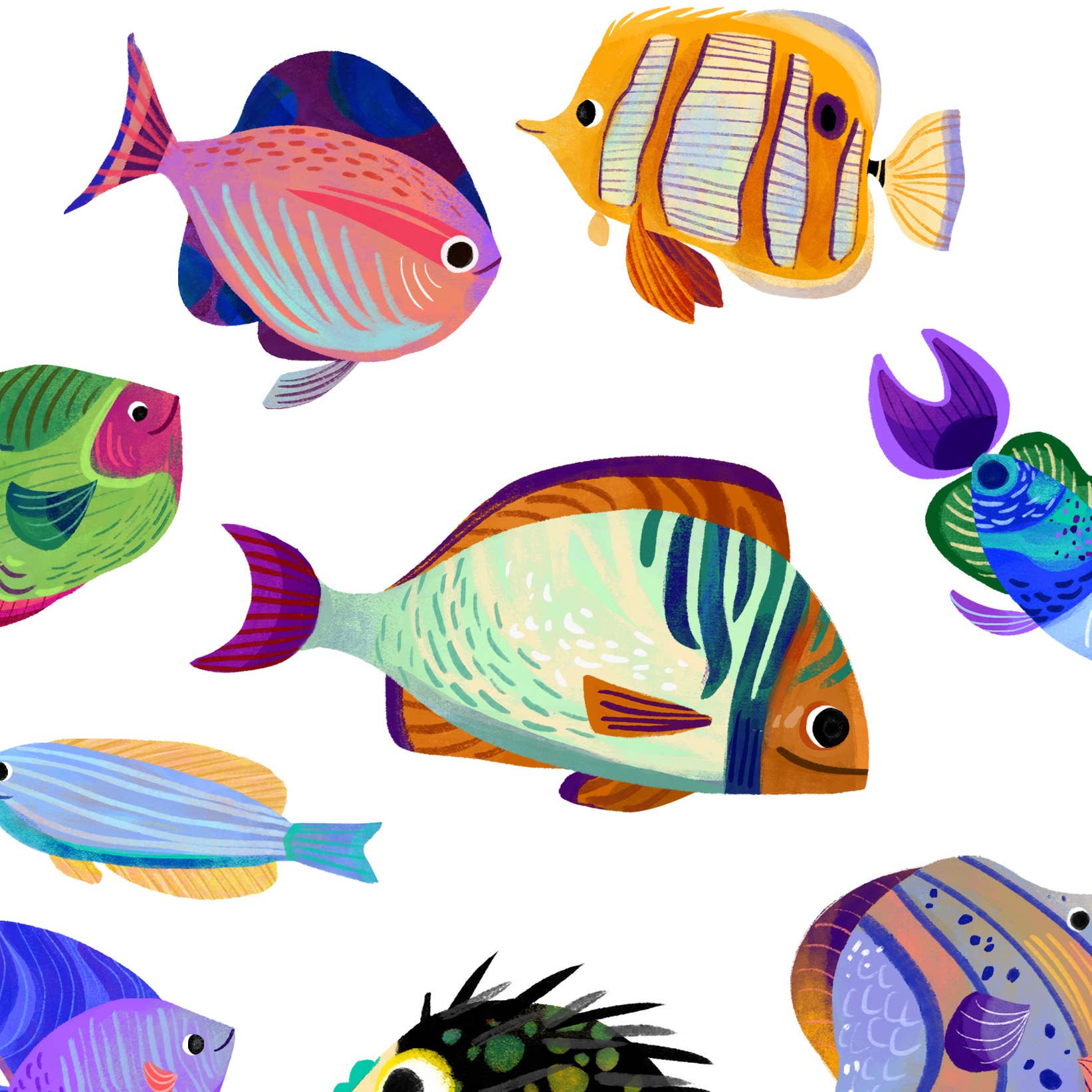 Katie Melrose Made - Wholesale Art Print - Kids & Baby - Tropical Fish Ocean Life Art Print1