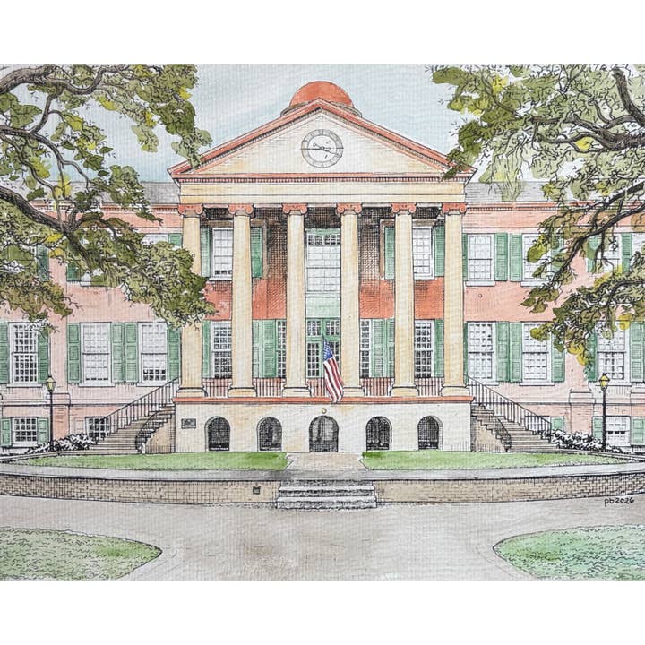 College of Charleston Watercolor Print for wholesale by Molly Joseph Fine Art