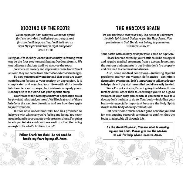 Barbour Publishing, Inc. - Wholesale Book - Kids - Devotions & Prayers Managing Anxiety & Depression -teen girl