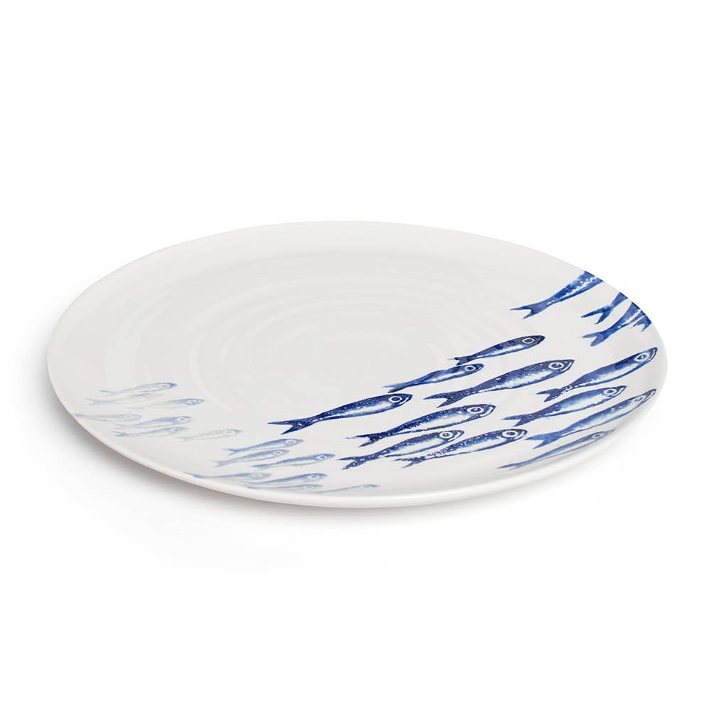 BlissHome - Wholesale Schotel - Creatures Sardientjes Serveerbord | Rond Bord van Aardewerk1