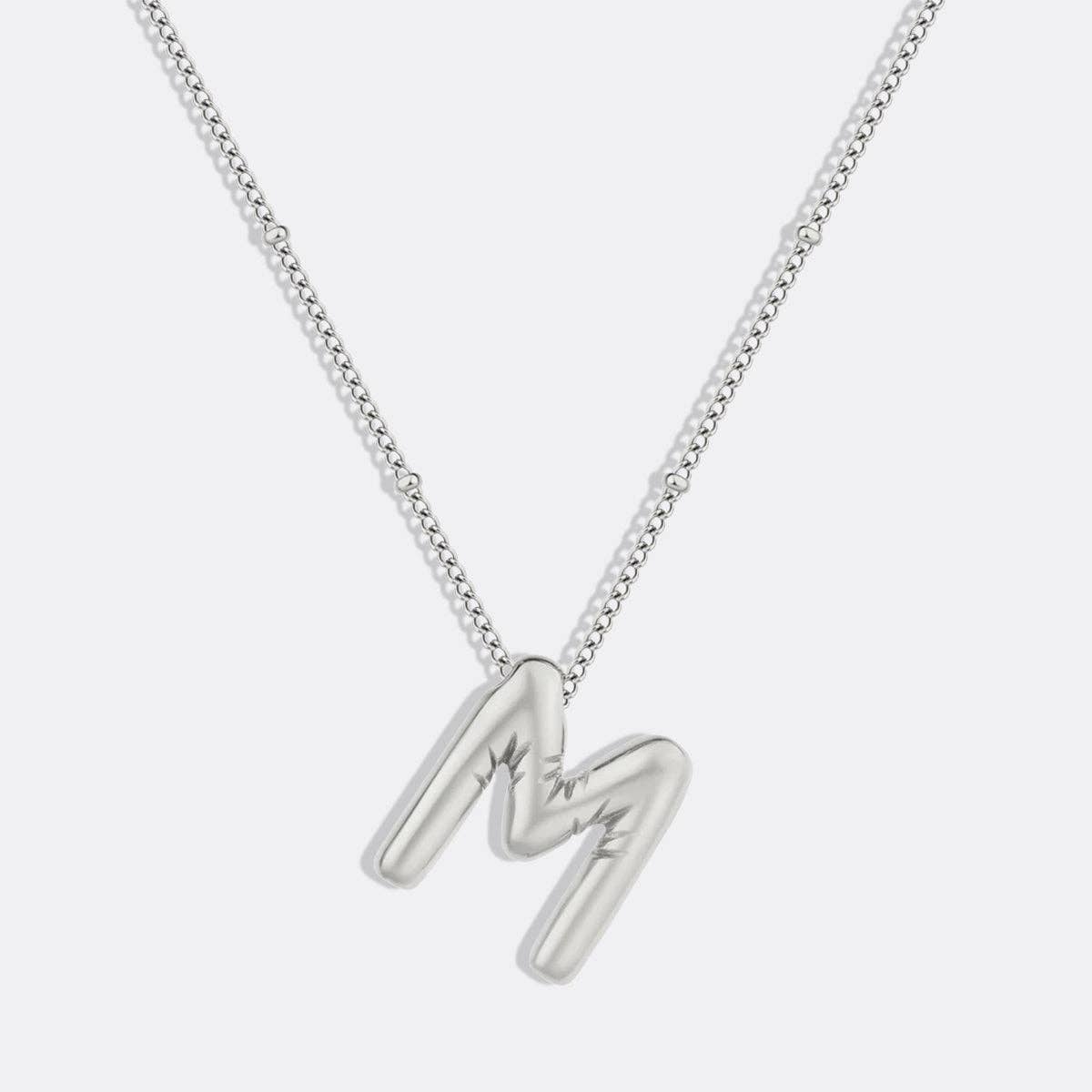 Mint & Lily - Wholesale Pendant/Charm Necklace - Balloon Initial Necklace with Satellite Chain40