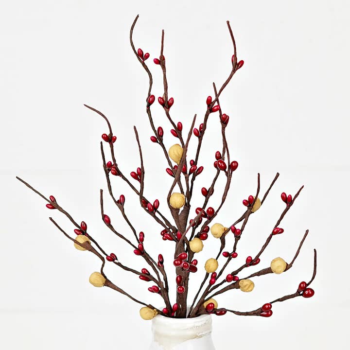 ISB34503- 12inL Buds Berry Pick for wholesale by Holiday Depot Inc.