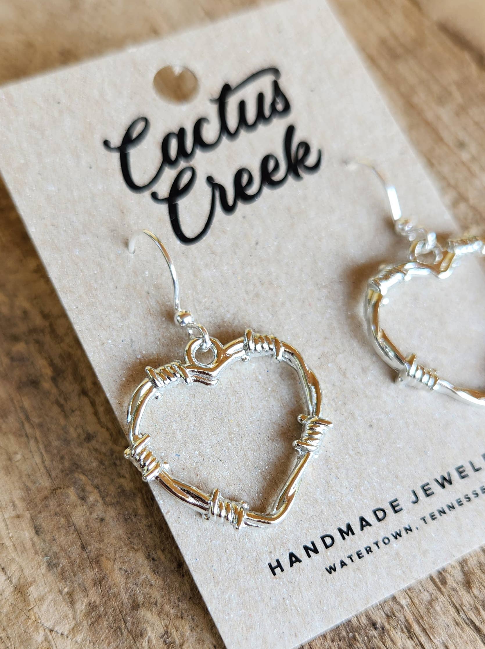 Cocklebur & Co. - Wholesale Dangle Earrings - Barbed Wire Heart Earrings1