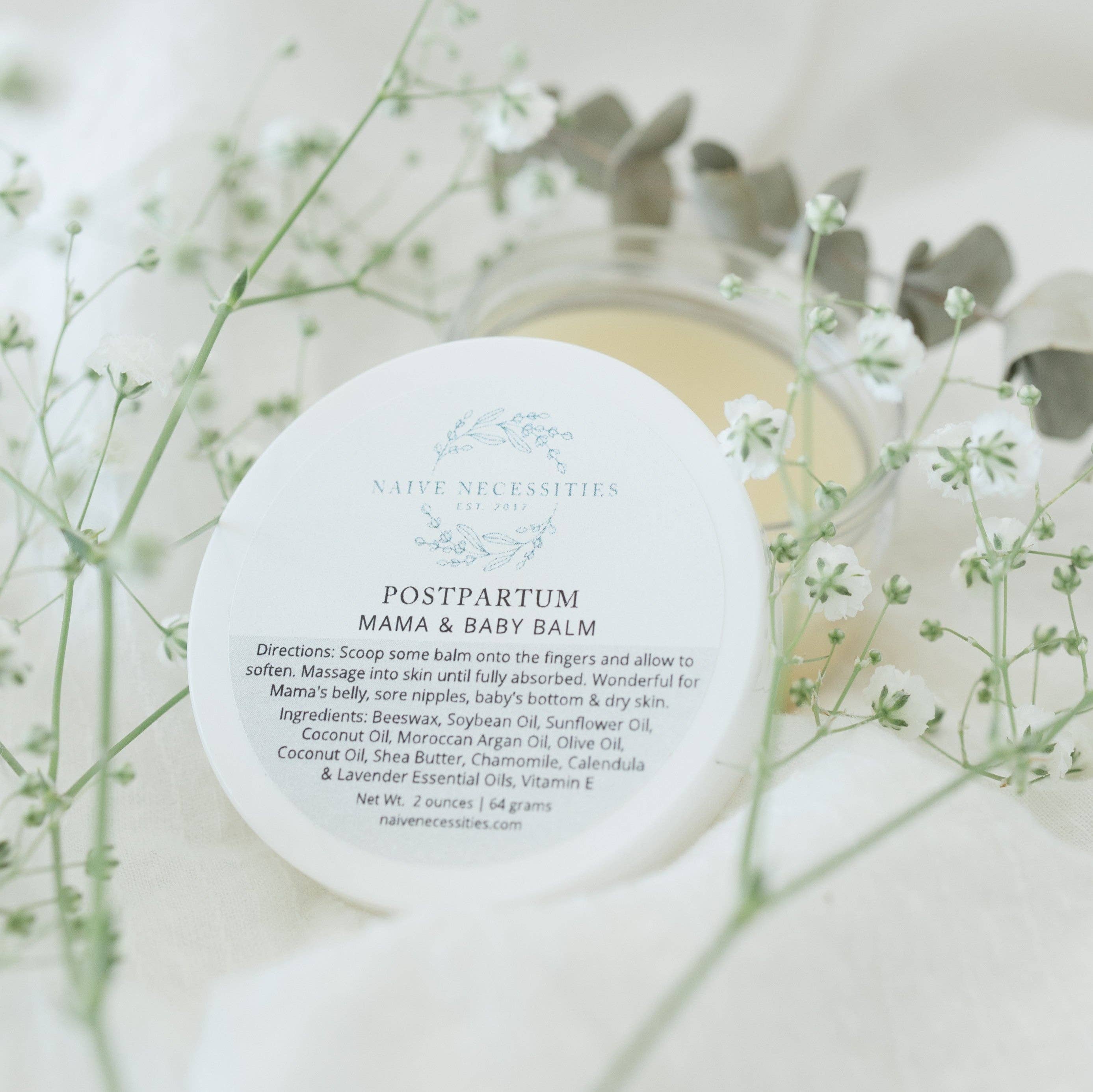 Naive Necessities – Großhandel Körperbutter/-balsam – Baby – Argan Postpartum Mama- und Babybalsam