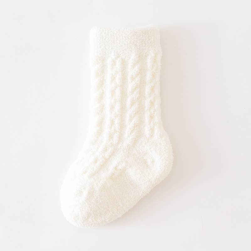 Little Trendy - Wholesale Socks - Baby - Baby newborn twist texture thickened warm socks0