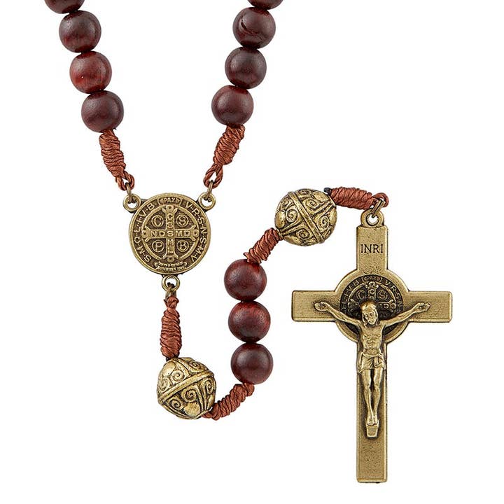 Christian Brands Catholic - Wholesale Prayer Beads Necklace - Monte Cassino- Metal Eng Rosary