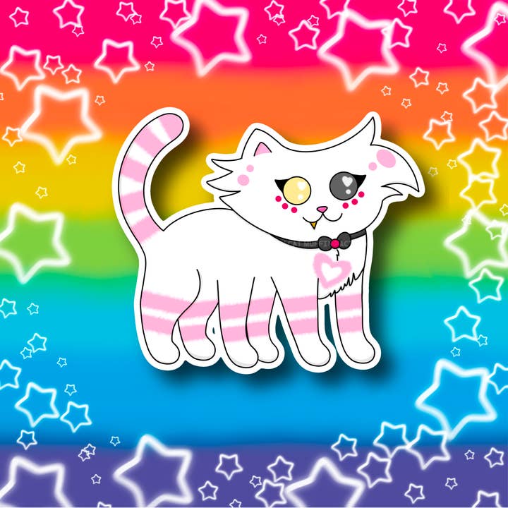 Adhesivo Angel Dust Cat para venta al por mayor de Cozy Cat Muffin Factory