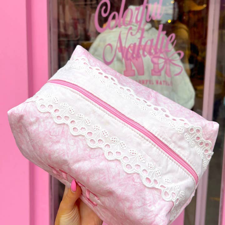 Colorful Natalie - Wholesale Makeup/Cosmetic Bag - Pink Camo NYC Makeup Bag1