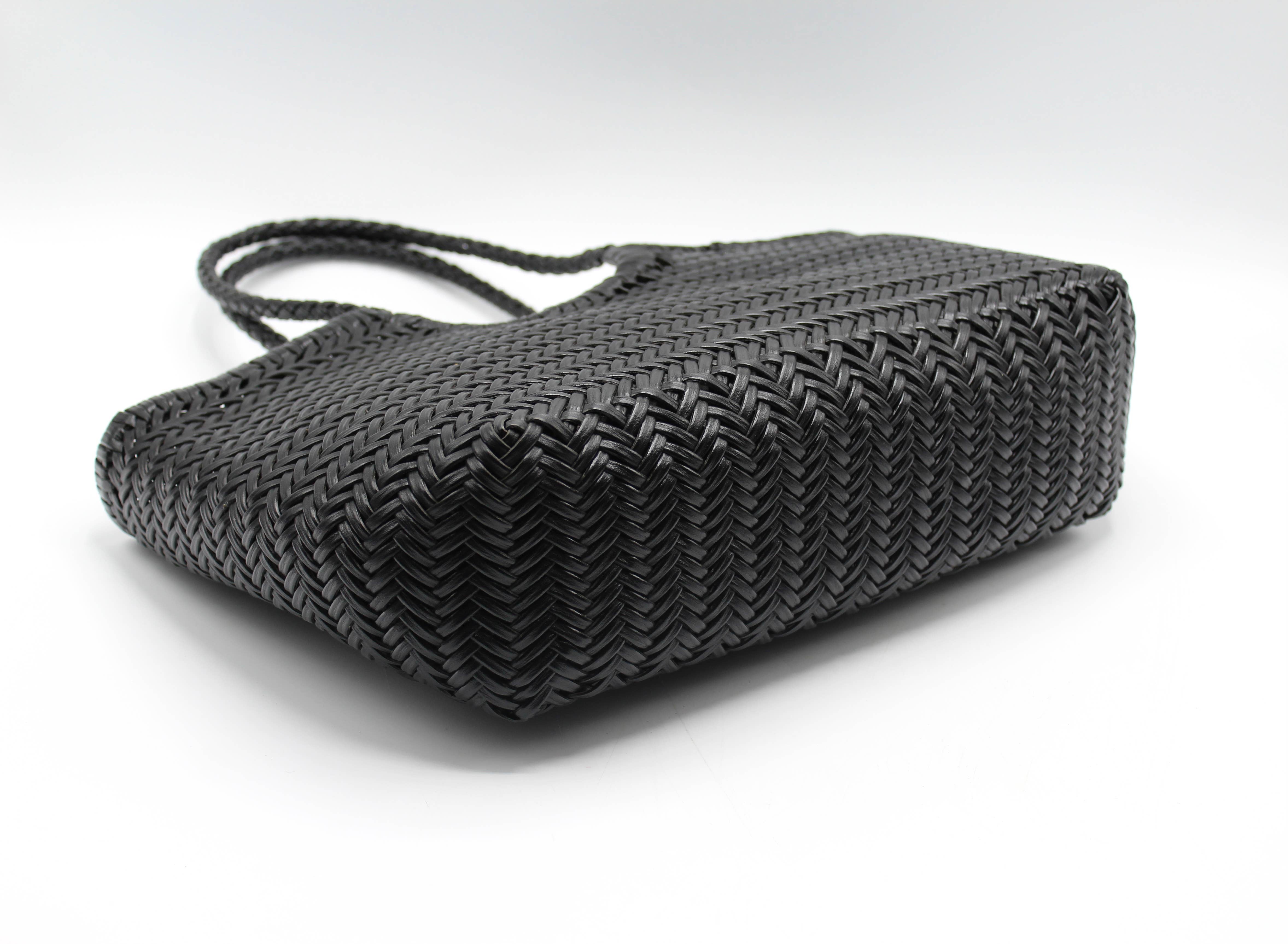 Sook Stainable - Vente Tote bag – femme - Carmel - Sac fourre-tout en cuir en U tissé à la main9