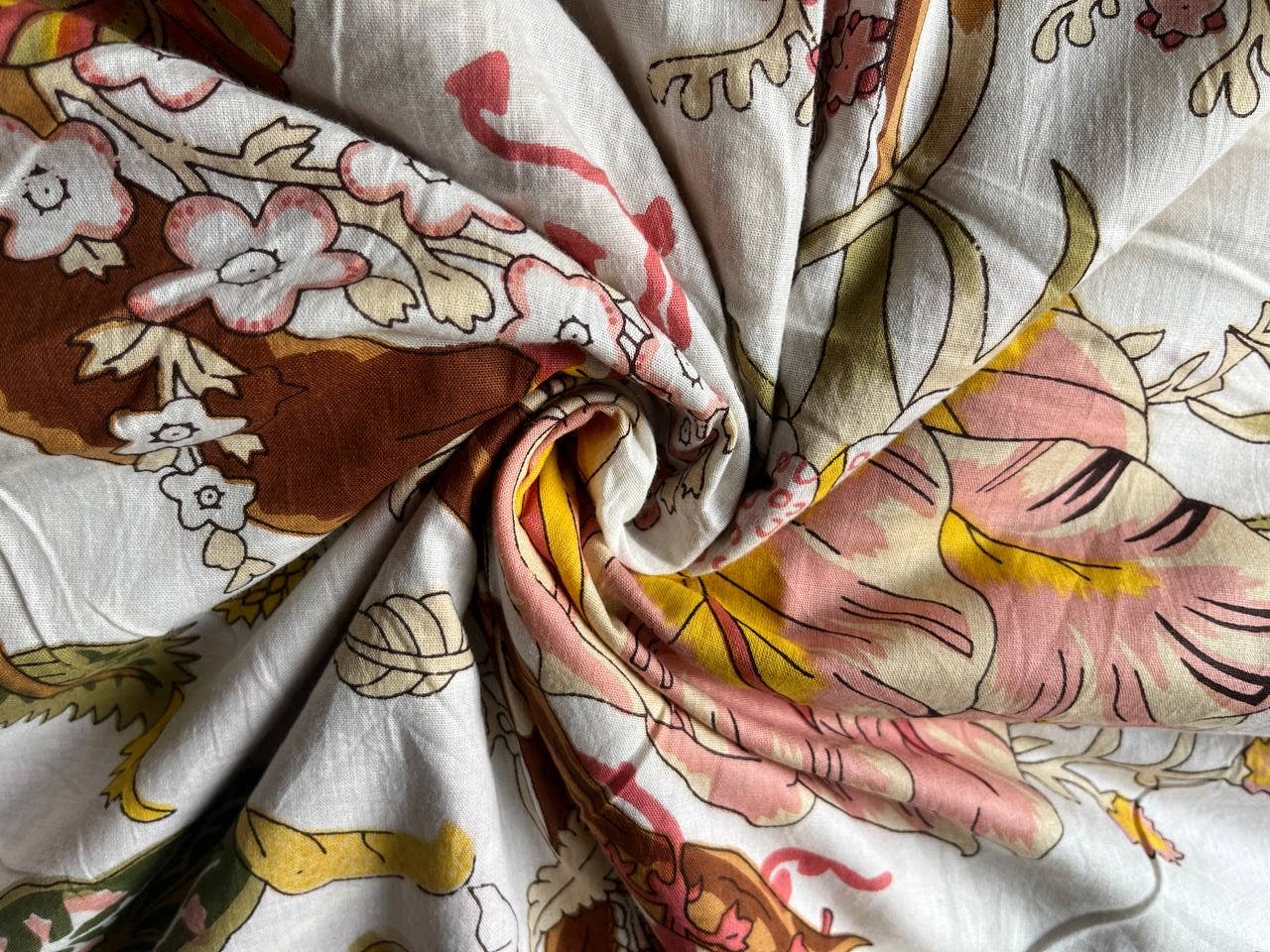 Bhawana Handicrafts - Venta al por mayor Pinturas para tela - Tela de algodón estampada a mano india con estampado tradicional 3