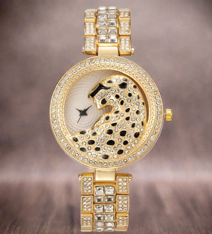 WoodWristCo – Großhandel Armbanduhr – Damen – Modische Damenuhren mit Leopardenarmband0