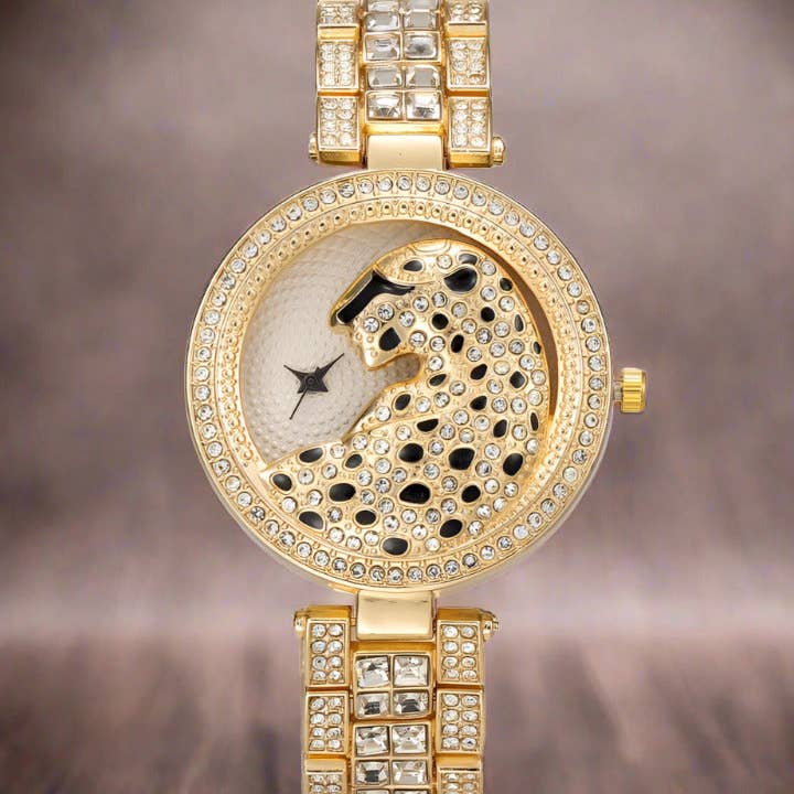 WoodWristCo – Großhandel Armbanduhr – Damen – Modische Damenuhren mit Leopardenarmband0