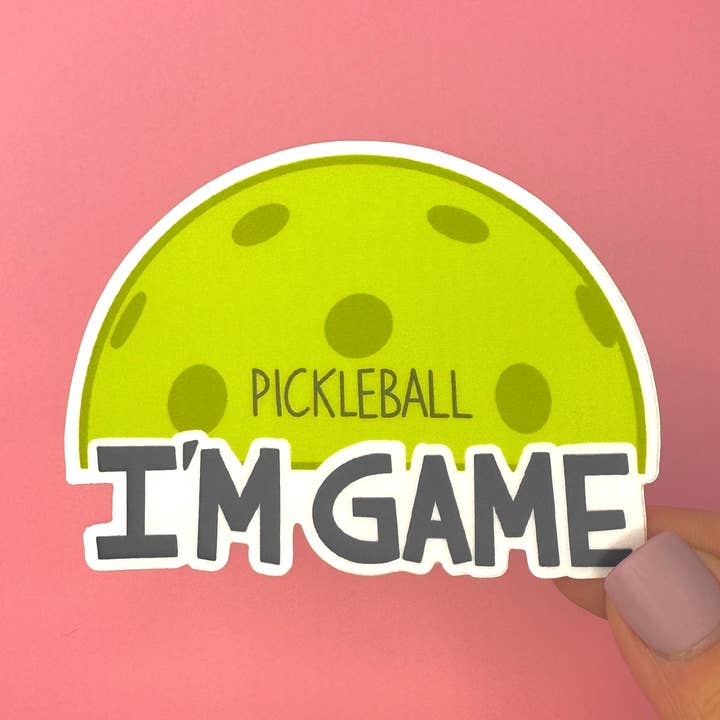 Pickleball Vinyl Sticker for wholesale by Calico Design Co