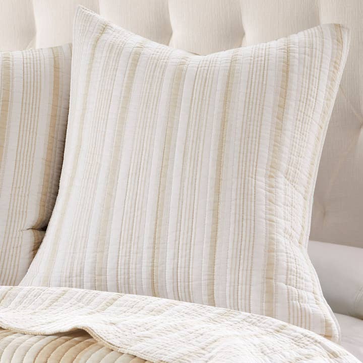 Levtex Home - Wholesale Bedding Pillowcase/Sham - Camden Euro Sham Set of 2 - Quilt back Stripe14