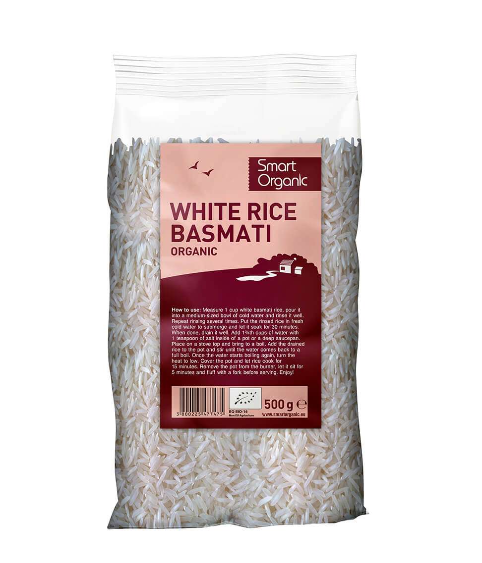 Smart Organic - Wholesale Rice - Rice, Basmati, White, Bio, Smart Organic, 500g/2kg/5kg0
