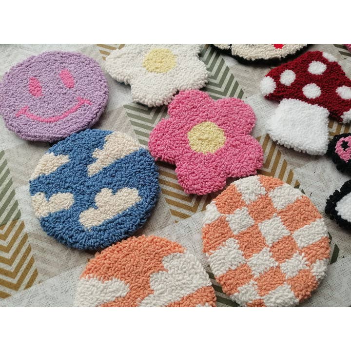 despinacrafting - Wholesale Coasters - Tufted Mug Rug Coaster, Punch Needle Coffee Coaster6