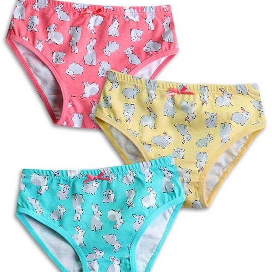 Sweet Rabbit Girls Bikini Briefs 3 Pack Underwear for wholesale by Vaenait Baby