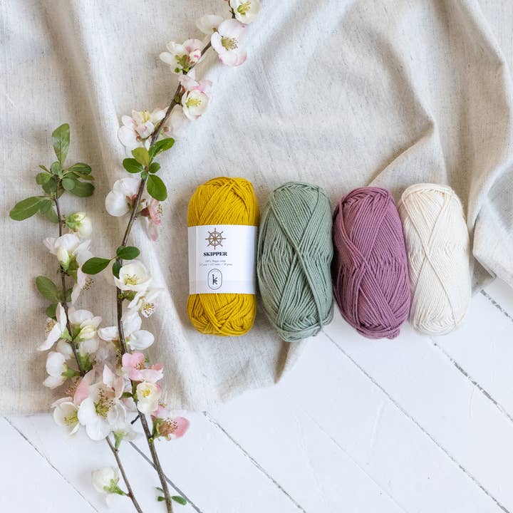 Kelbourne Woolens - Wholesale Yarn - Skipper: sport weight un-mercerized cotton yarn