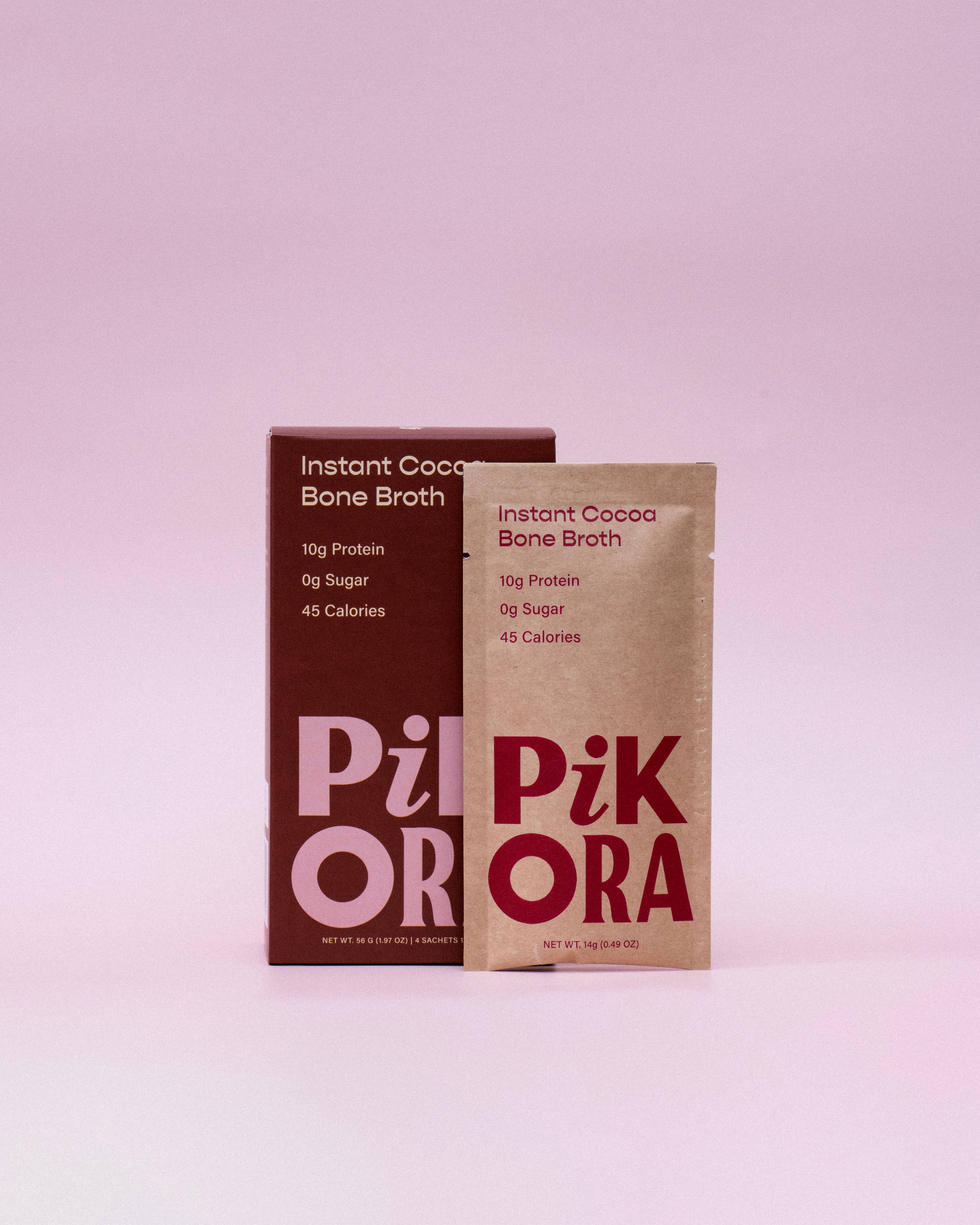 Pikora - Wholesale Powdered Health Drink - Cocoa Bone Broth (4 Single-Serve Sachets)1