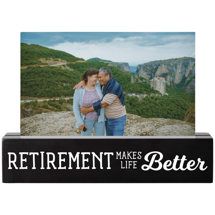 "Retirement" Photo Bar for wholesale by Gift & Garden by Carson