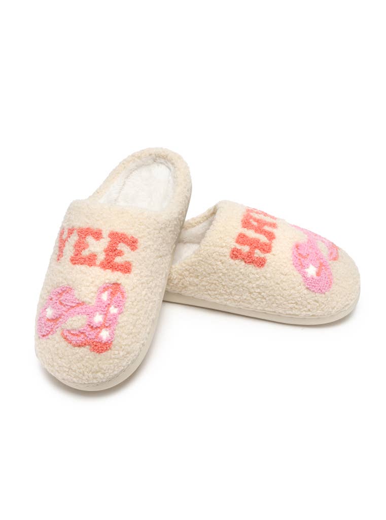 Living Royal - Wholesale Slippers - Women's - Indoor / Outdoor Slippers - Western Cowgirl - "Yee Haw"1