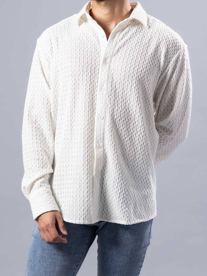 252202 - White Button Up Long Sleeve Dress Shirt for wholesale by Bespoke Moda