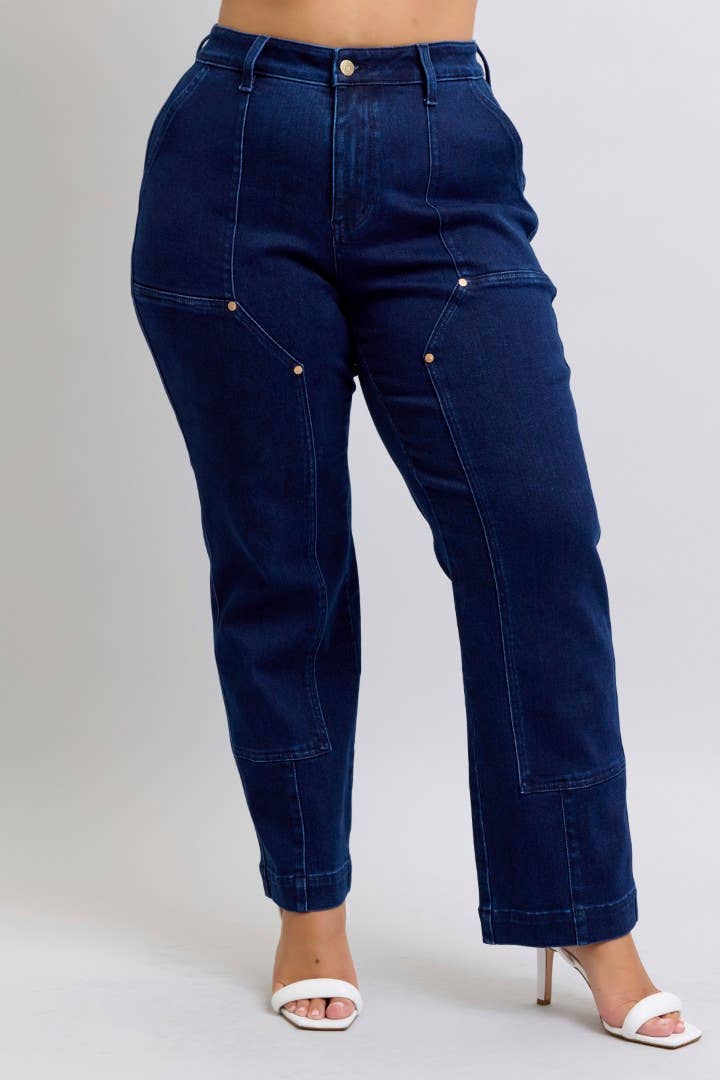 DK High Waisted Work Wear Knee Patch Straight- PLUS for wholesale on Faire