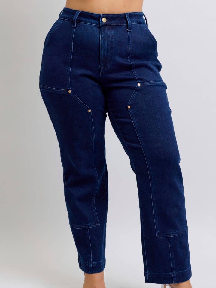 DK High Waisted Work Wear Knee Patch Straight- PLUS for wholesale on Faire0