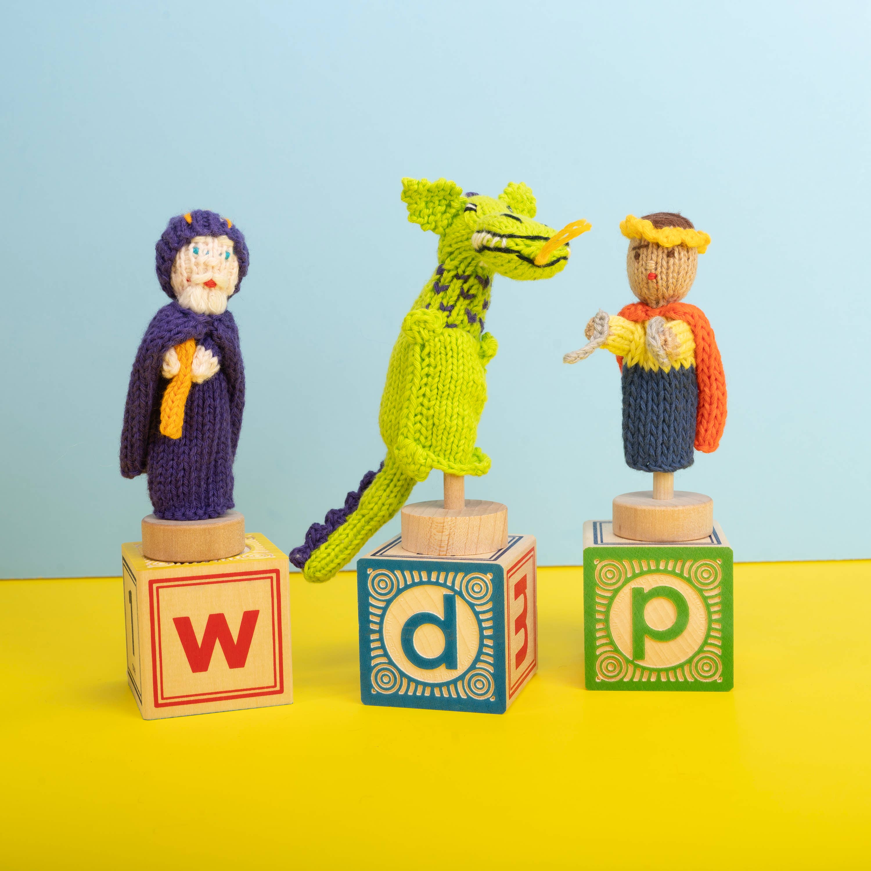 Lucuma Designs - Venta al por mayor Marioneta de dedo - Niños y bebés - Marioneta de algodón orgánico Fairy Tale Mix (vendida en los años 50)1