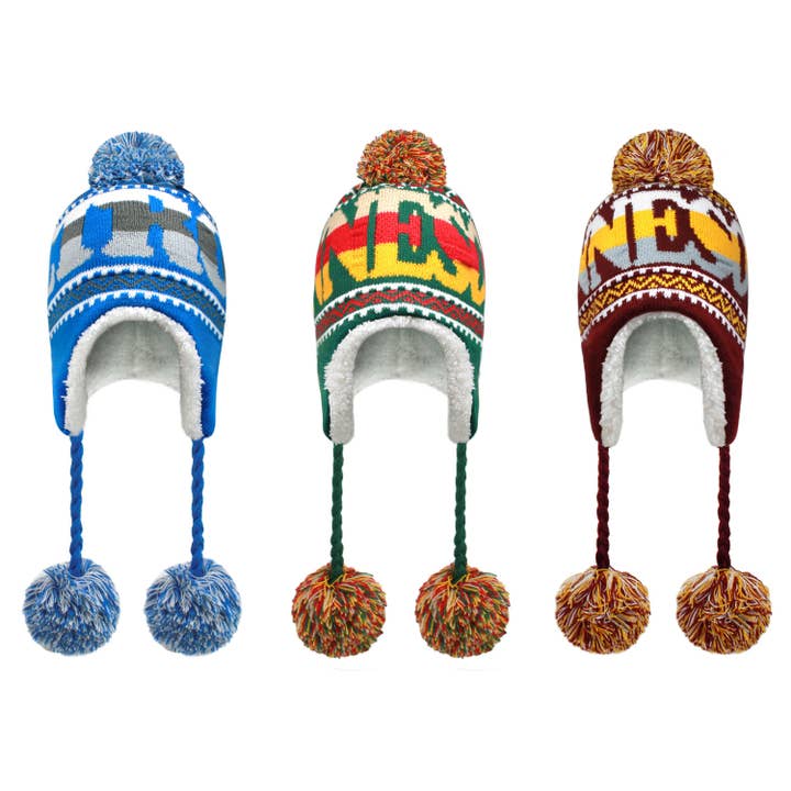 ChoKoLids - Wholesale Beanie - Unisex - USA City Sports Teams Football Hockey Winter Earflap Hats10