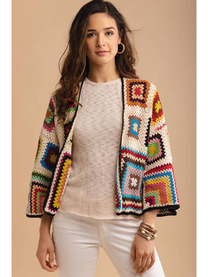 SAACHI - Wholesale Jacket - Women's - Granny Crochet Jacket Short 3