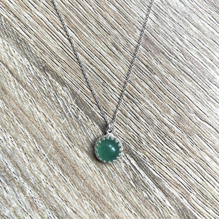 YSIE - Wholesale Pendant/Charm Necklace - Natural stone silver necklace Margaux1