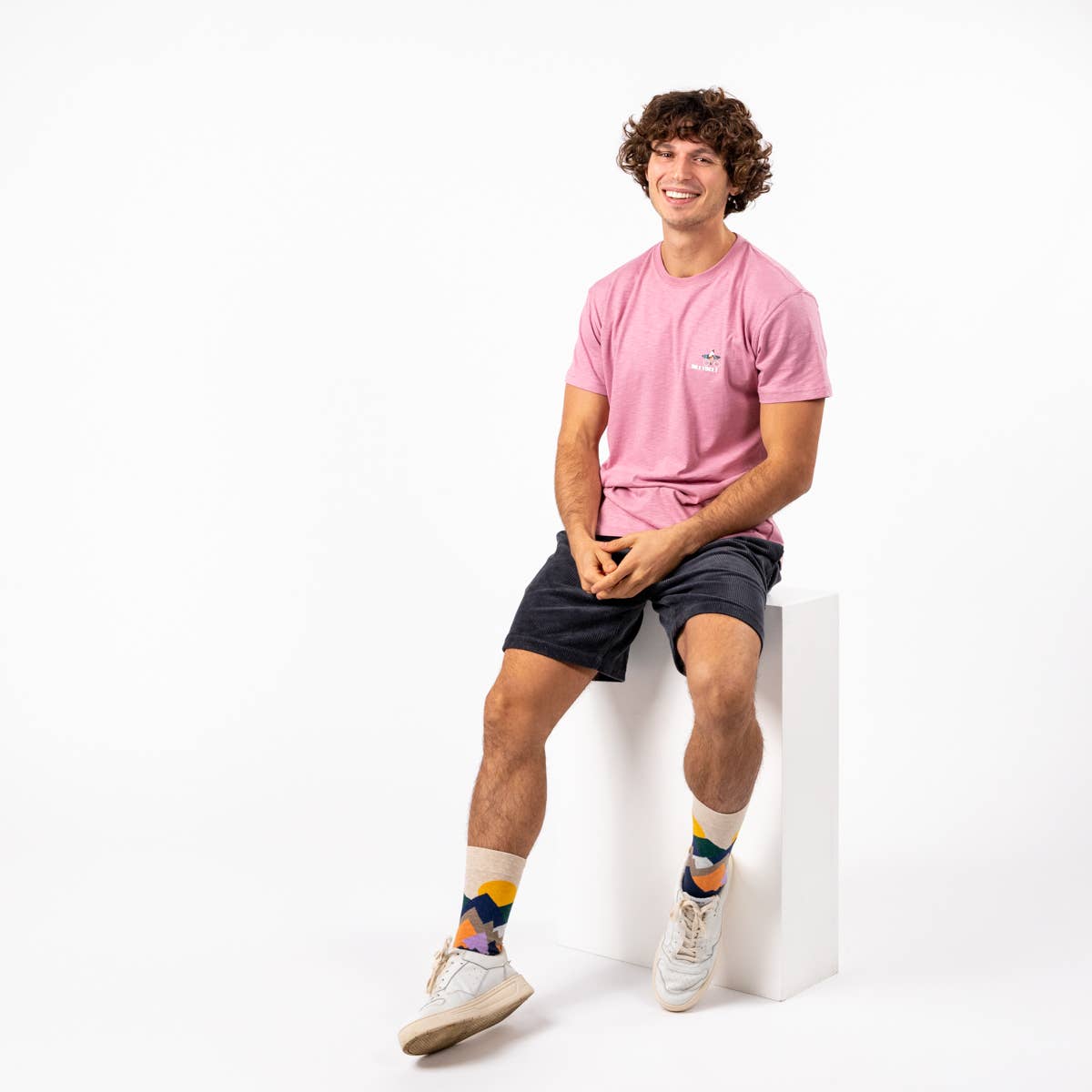 BILLYBELT - Wholesale T-Shirt - Men's - Surfer 100% organic cotton T-shirt - Pink1