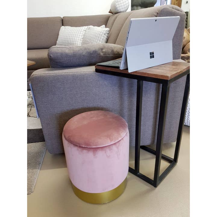 Voglrieder – wholesale Sidobord – Sidobord, soffbord, laptopbord C-bord 40 x 60 x 25 cm Liverpool metallram, svart eller vitt8