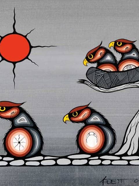 Family by Artist Kurt Flett for wholesale by Indigenous Puzzles and Art