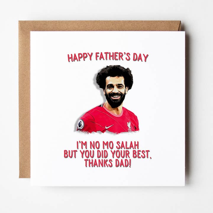 Carte de fête des pères du Liverpool FC avec Mo Salah pour la vente par FrontRow Cards & Gifts