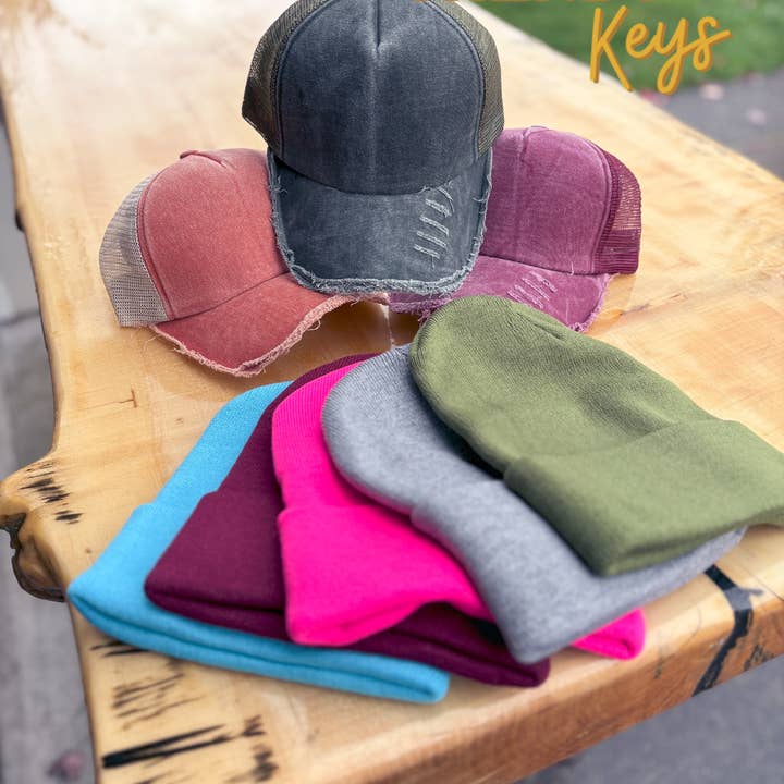 TrendyKeys - Wholesale Beanie - Unisex - Long Knit Acrylic Beanies - TK Original, Patchable