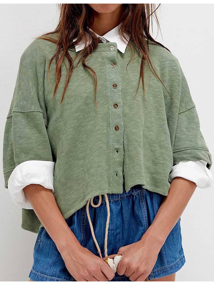 Sweetkama - Wholesale Cardigan - Women's - Ladies Solid Color Midi Sleeves Knitted Cardigan8