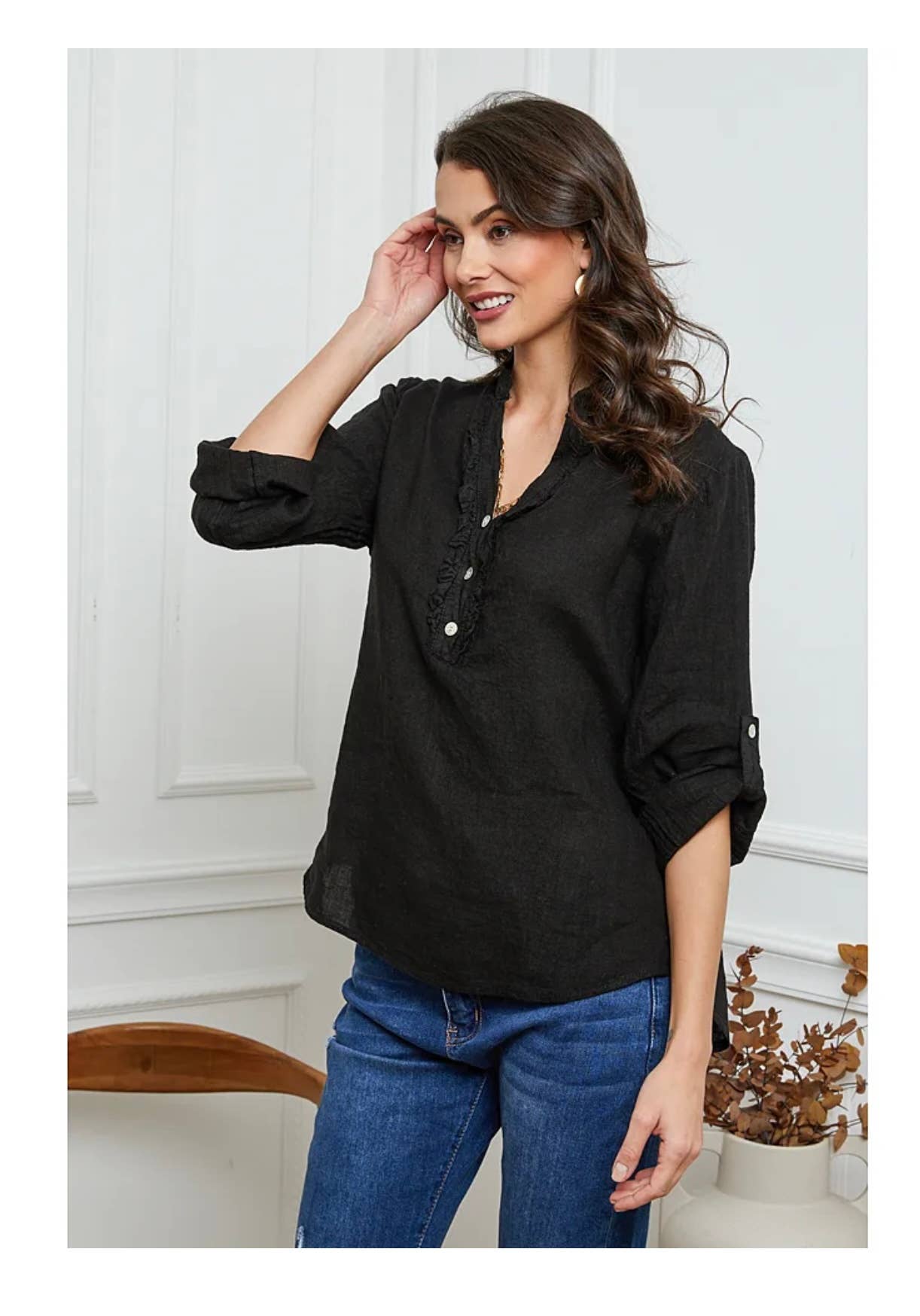 LÉA & LUC – wholesale Blus - Dam – Blus i 100 % linne REF. 664928