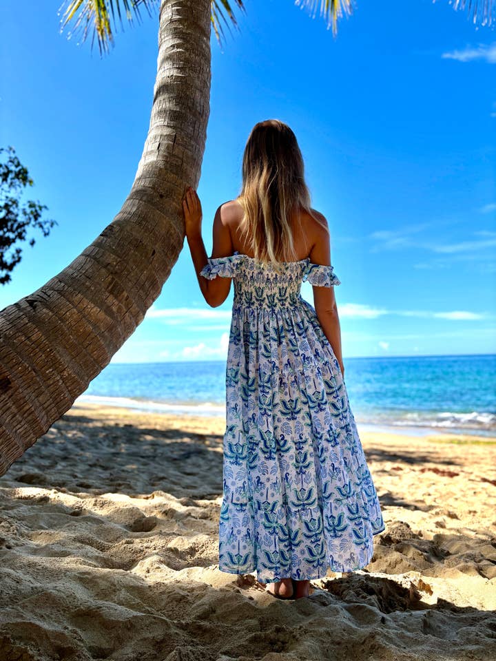 Guava Lane - Wholesale Dress - Women's - Maya Midi Dress - Tidal Palm2